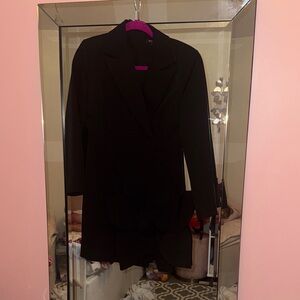 Elegant Black Women's dress with flower